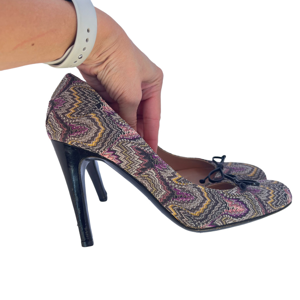 Missoni Purple Hue fabric heels pumps size 39